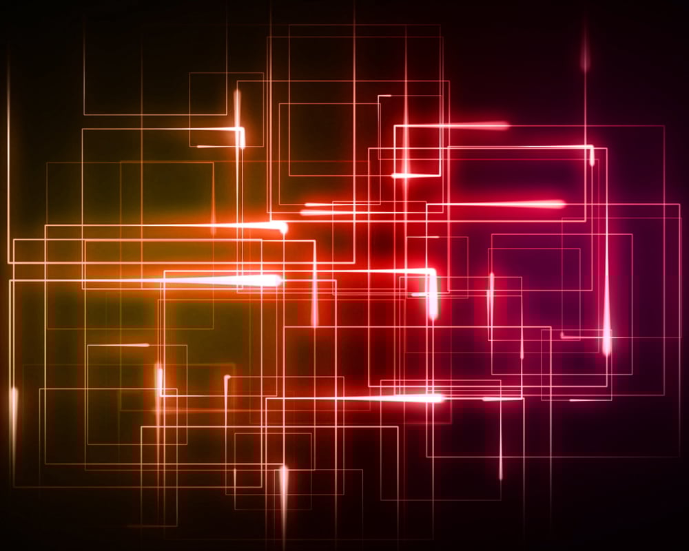 Background of multiple orange and pink geometric lights